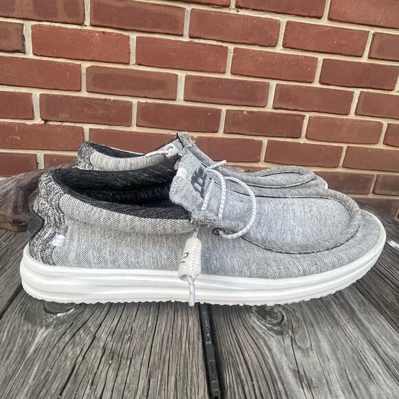 Hey Dude Wally Free Galaxy Gray Men’s Size 9 Slip On Loafers Casual Shoes - Picture 2 of 12